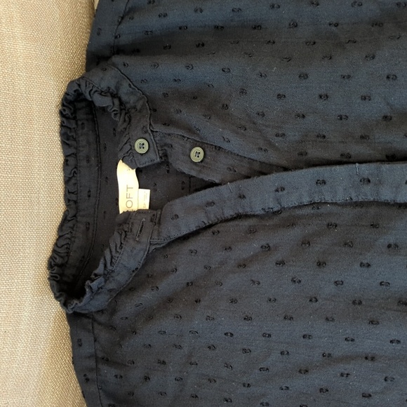Navy blue Loft button down blouse - Picture 5 of 8